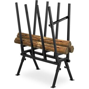 Relaxdays - Sawhorse, Wood Sawing, 200 kg, Work Bench Chainsaws, Firewood, Sturdy Steel, HxWxD 112 x 77.5 x 50 cm, Black Relaxdays - Sawhorse, Wood Sawing, 200 kg, Work Bench Chainsaws, Firewood, Sturdy Steel, HxWxD 112 x 77.5 x 50 cm, Black