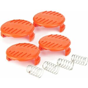 GOTRAYS String Trimmer Accessory Replacement String Trimmer Spool Cap Covers Compatible for Black + Decker Grass Trimmer, 4 Pack (4 Spool Caps + 4 Springs) GOTRAYS String Trimmer Accessory Replacement String Trimmer Spool Cap Covers Compatible for Black + Decker Grass Trimmer, 4 Pack (4 Spool Caps + 4 Springs)