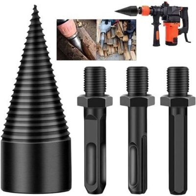 MCBOSON 1 Set Wood Drill Bit Wood Splitter Drill Bits 32mm Wood Splitting Cone Log Splitter Wood Splitter Cone With 3 Drill Handles for Drill Wood Electric MCBOSON 1 Set Wood Drill Bit Wood Splitter Drill Bits 32mm Wood Splitting Cone Log Splitter Wood Splitter Cone With 3 Drill Handles for Drill Wood Electric