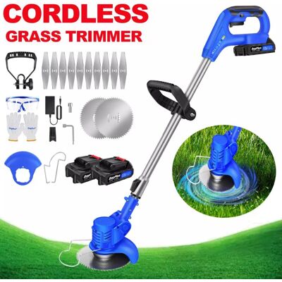 BRIEFNESS 21V Grass Trimmer Electric Cordless Strimmer Lawn Mower Pruning Cutter Garden 2PCS Battery BRIEFNESS 21V Grass Trimmer Electric Cordless Strimmer Lawn Mower Pruning Cutter Garden 2PCS Battery