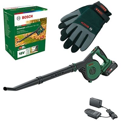 Bosch 18v Cordless Leaf Blower UniversalLeafBlower 18V-130 1x 2.5Ah Batt &Gloves Bosch 18v Cordless Leaf Blower UniversalLeafBlower 18V-130 1x 2.5Ah Batt &Gloves