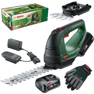 Bosch Advanced Shear 18V-10 Cordless Garden Pruner 18v Hedge 2 x 2.0Ah +Gloves Bosch Advanced Shear 18V-10 Cordless Garden Pruner 18v Hedge 2 x 2.0Ah +Gloves
