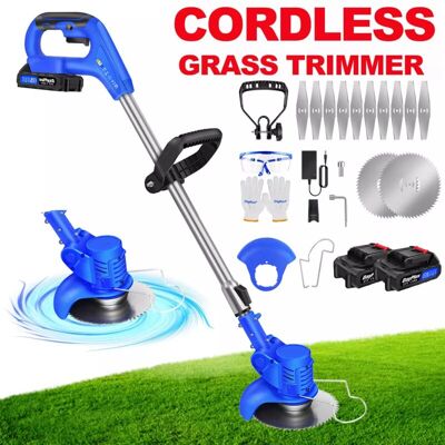 Briefness - Cordless Grass Trimmer Lawn Electric Handheld Whipper Snipper Strimmer 2PCS Battery Briefness - Cordless Grass Trimmer Lawn Electric Handheld Whipper Snipper Strimmer 2PCS Battery