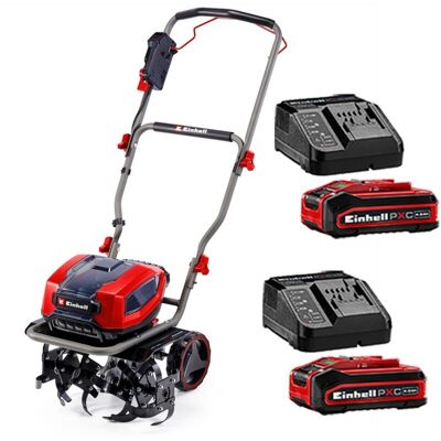 Einhell Professional Cordless Twin 18v 36v Tiller Cultivator GP-CR + 2x 4Ah Kit Einhell Professional Cordless Twin 18v 36v Tiller Cultivator GP-CR + 2x 4Ah Kit