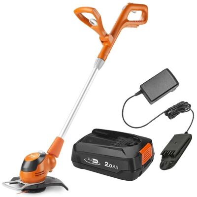 Flymo 18V EasiTrim Plus 230 Cordless Grass Trimmer Strimmer Bosch 1x 2Ah Battery Flymo 18V EasiTrim Plus 230 Cordless Grass Trimmer Strimmer Bosch 1x 2Ah Battery