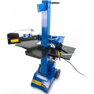 Hyundai - 8 Tonne Vertical Electric Log Splitter with Hydraulic Ram, Dual Handle Control 550mm Length Hyundai - 8 Tonne Vertical Electric Log Splitter with Hydraulic Ram, Dual Handle Control 550mm Length