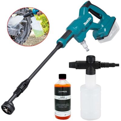 Makita DHW180Z LXT 18V Cordless Pressure Washer 5 In 1 Nozzle + Snow Foam Kit Makita DHW180Z LXT 18V Cordless Pressure Washer 5 In 1 Nozzle + Snow Foam Kit