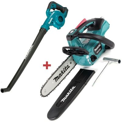 DUC254Z 18v lxt Cordless Brushless 25cm Chainsaw & DUB186Z Blower Bare - Makita DUC254Z 18v lxt Cordless Brushless 25cm Chainsaw & DUB186Z Blower Bare - Makita