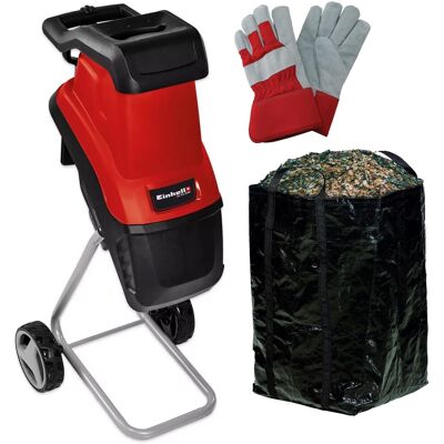 Einhell Garden Shredder 2500w Gc-ks 2540 Leaf Branch Mulcher + 50l Bag + Gloves Einhell Garden Shredder 2500w Gc-ks 2540 Leaf Branch Mulcher + 50l Bag + Gloves