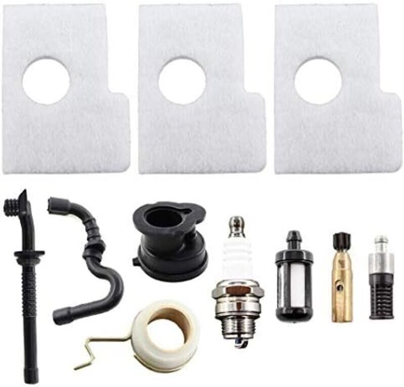 GOTRAYS 3pcs Air Filter Oil Pump Worm Gear Fuel Line Oil Filter Kit For Stihl 017 MS170 MS170C 018 MS180 MS180C Chainsaw 1130 124 0800