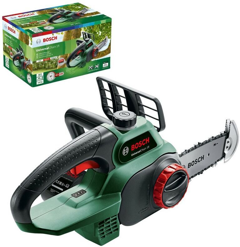 Bosch - 18v Cordless Chainsaw 20cm 200mm UniversalChain 18 06008B8001 Bare Unit