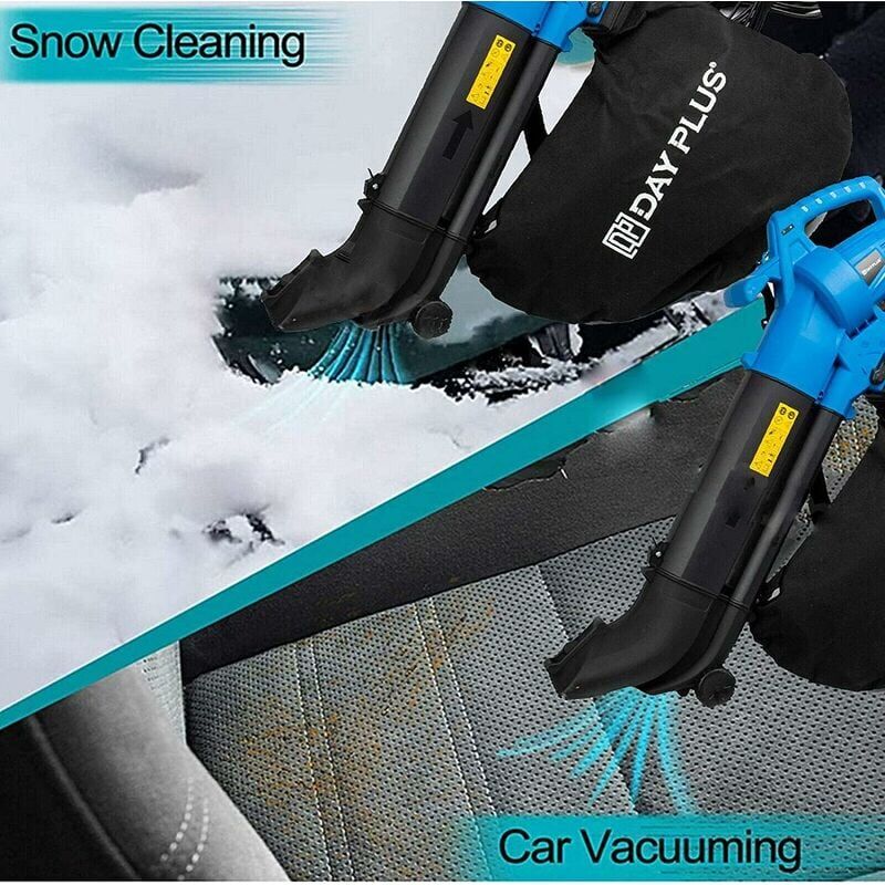 BRIEFNESS Compact and Lightweight 3500W Leaf Blower and Vacuum Electric Garden Vacuum Hoover Van Mulcher Shredder 3 in1 35L Home & Garden Lawn Tool with Blower
