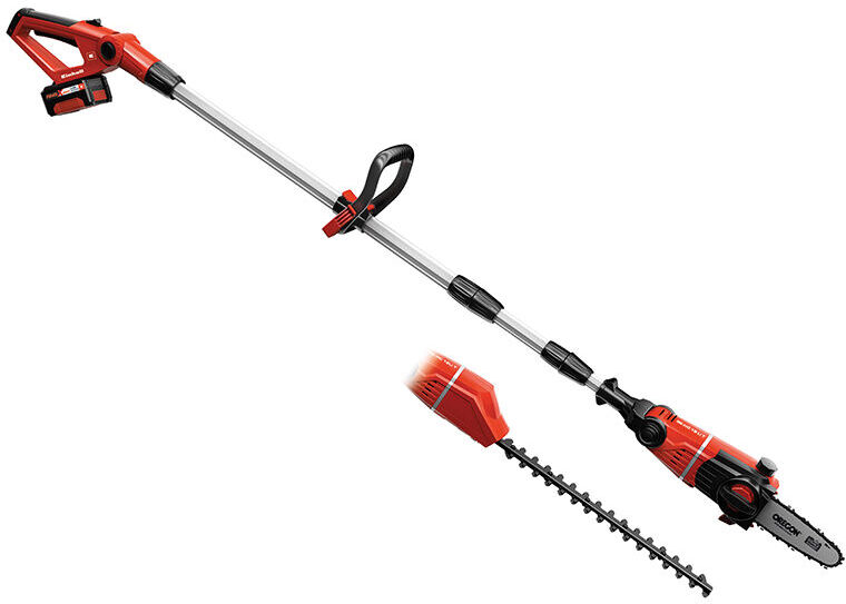 Einhell - 18v pxc Cordless Long Reach Pole Saw Pruner + Hedge Trimmer +3ah Battery