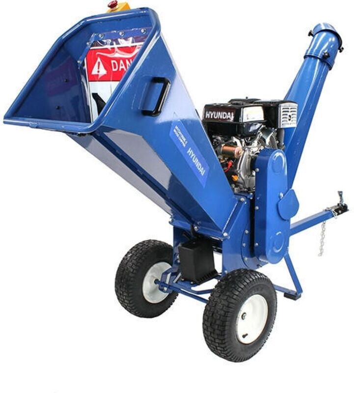 Hyundai - 420cc 100mm Petrol Wood Chipper Shredder, Mulcher, 4-Stroke Engine