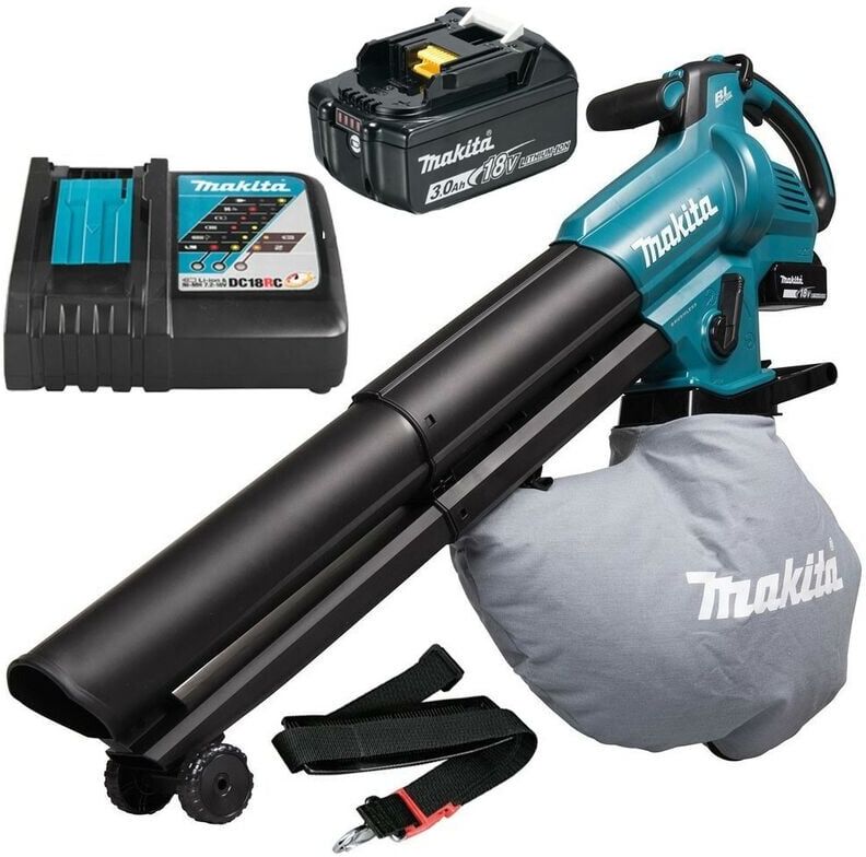 DUB187F002 18V lxt Brushless Cordless Garden Leaf Blower Vacuum + 3ah - Makita