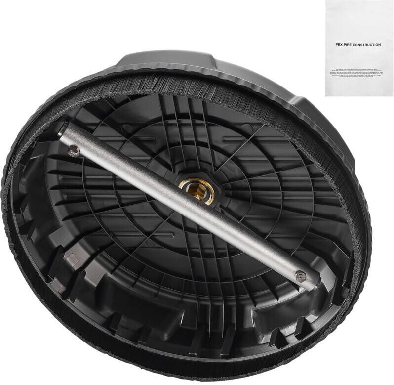 MOPHORN 15' Pressure Washer Surface Cleaner, Plastic Attachment with 4 Wheels, 3000 psi Max, 1/4 Quick Connect, Dual Spray Nozzles, Perfect for Driveways,