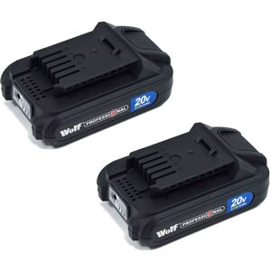 Professional Spare 20V Battery 2Ahr Twin Pack - Wolf