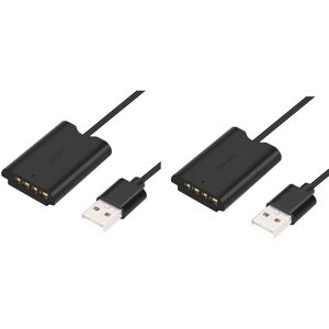 TLILY 2X NP-BX1 Dummy Battery with usb-a Power Adapter dc Coupler for ZV-1 RX100 M7 M6 M5 RX1R HX50 HX90 HX300 HX400 Camera