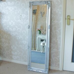 MELODY MAISON Tall Silver Ornate Mirror 47cm x 142cm - Silver