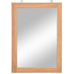 Wall Mirror Solid Teak 50x70 cm Vidaxl Brown