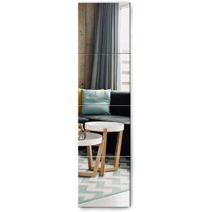 HÉLOISE 4 Pieces Glass Wall Mirrors 30x30cm hd Frameless Square Mirrors for Bathroom, Kitchen, Entryway and Living Room