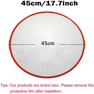 Dayplus - 45CM Convex Road Mirror Convex Traffic Safety Mirror for Driveways Unbreakable Street