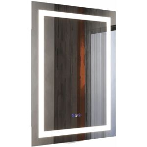 Casart - 80 x 60 cm Anti-fog Colorful Light Mirror Wall Mounted Bathroom Mirror Makeup