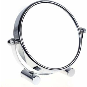 Alwaysh - Makeup Mirror/Cosmetic Mirror, 360° Swivel - Double Sided: Normal and 10x magnification. Standing Mirror, Shaving Mirror, Bathroom Mirror,