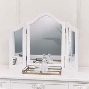 MELODY MAISON Antique White Triple Dressing Table Mirror - Pays Blanc Range - Antique White