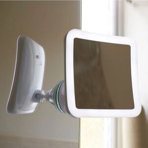 Wireless Illuminated 10X Magnifying Shaving Makeup Beauty Bathroom Mirror with led Light & Locking Suction Cup - Auraglow