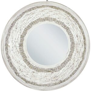 BELIANI Bamboo Round Wall Mirror Decorative Hanging ø 61 Natural Soledad - Natural