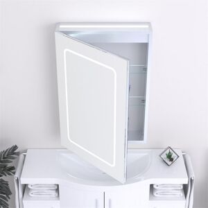 CLIFTON MIRRORS Bathroom Cabinet Wall Mirror - Rectangular 700 x 500mm - Led Light Wall Mirror Cabinet (round Square) - Demister Pad