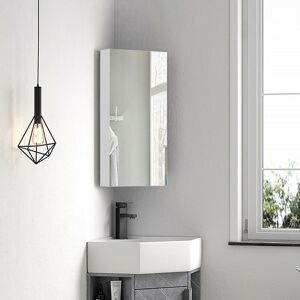 CLIPOP Bathroom Mirror Cabinet, 29.5 x 23.5x 60cm Wall Mounted Bathroom Storage Cupboard