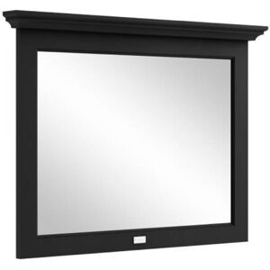 Bayswater Flat Bathroom Mirror 1000mm Wide - Matt Black