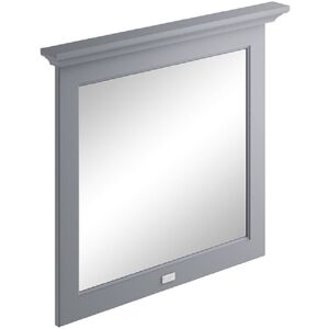 Flat Bathroom Mirror 800mm Wide - Plummett Grey - Bayswater
