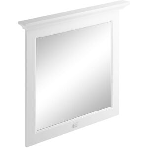 Flat Bathroom Mirror 800mm Wide - Pointing White - Bayswater