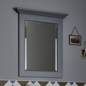 Flat Bathroom Mirror 600mm Wide - Plummett Grey - Bayswater