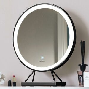 CARME HOME Belle Medium Black Frame Touch Sensor led Makeup Mirror with Lights - Black