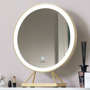 CARME HOME Belle Medium Gold Frame Touch Sensor led Makeup Mirror with Lights - Gold