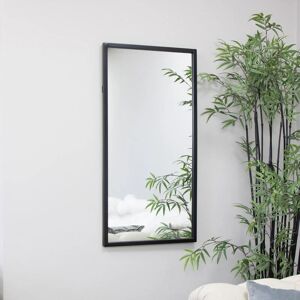 Melody Maison - Black Rectangle Wall Mirror 50cm x 100cm - Black