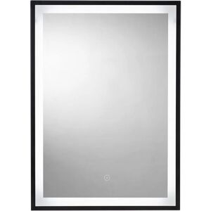 Burley Black framed led mirror with Hang n Lock 50x70cm - Croydex