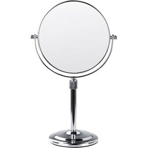 Beliani - Double-Sided Table Mirror Makeup Vanity Magnifying ø 20 cm Silver Averyon - Silver