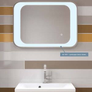 Treviso 700 x 500mm led Portrait Mirror Blue led - Eastbrook