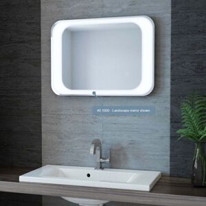 Treviso 700 x 500mm led Portrait Mirror White led - Eastbrook