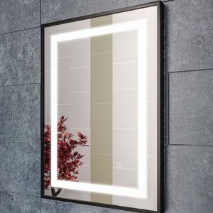 Varano 500x700mm led mirror black frame - Eastbrook