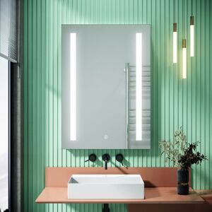 Elegant - 500 x 700mm Illuminated led Backlit Bathroom Mirror with Shaver Socket Wall Mount Light Up Mirror with led Lights Sensor Touch Control with