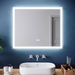 Elegant - Bathroom Mirror with led Lights Wall Mounted Bathroom led Mirror 600 x 500mm Bluetooth Audio, Shaver Socket