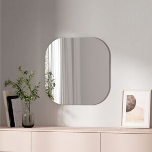 Emke - Square Wall Mounted Mirror 50CM Decorative Wall-Mounted Hanging Bathroom Bedroom Living Room Vanity Mirror