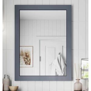Artis - Framed Wooden Bathroom Mirror Wood Frame Wall Mounted Mirrors White 800 x 600mm - Grey