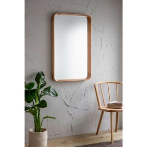 Hambledon Indoor Rectangular Mirror Hallway Lounge 100x60cm Oak - Garden Trading